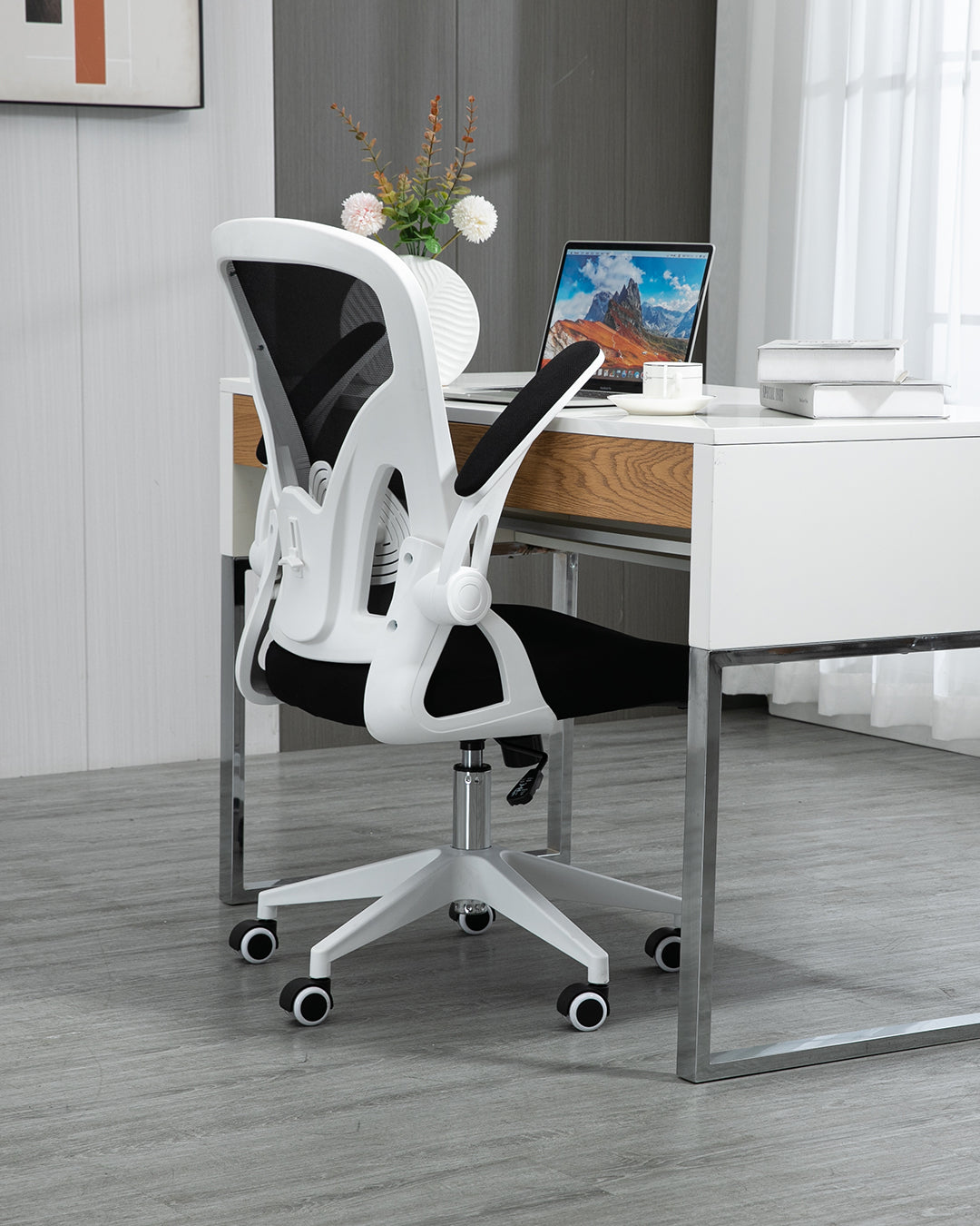 Lanthe Office Chair White Grey