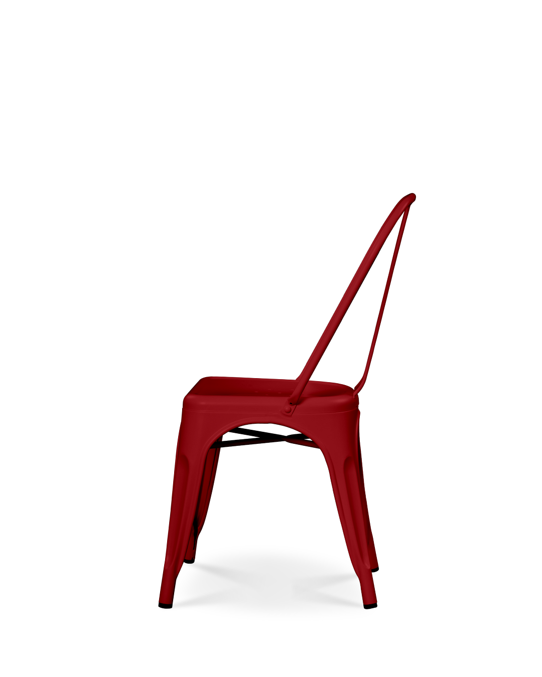 Lix -Metallstuhl rot