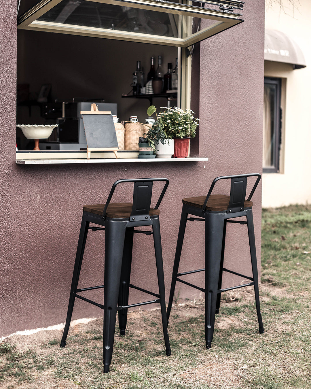 Lix Wood Bar Stuhl Weiß