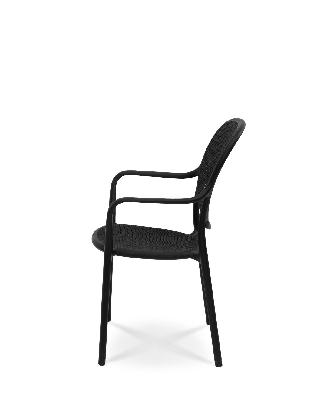 Blättern Plastikstuhl schwarz