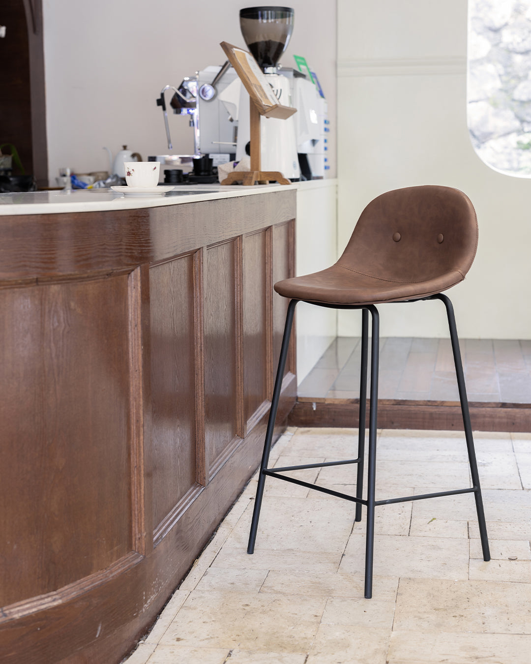 Polana Bar Stuhl Taupe