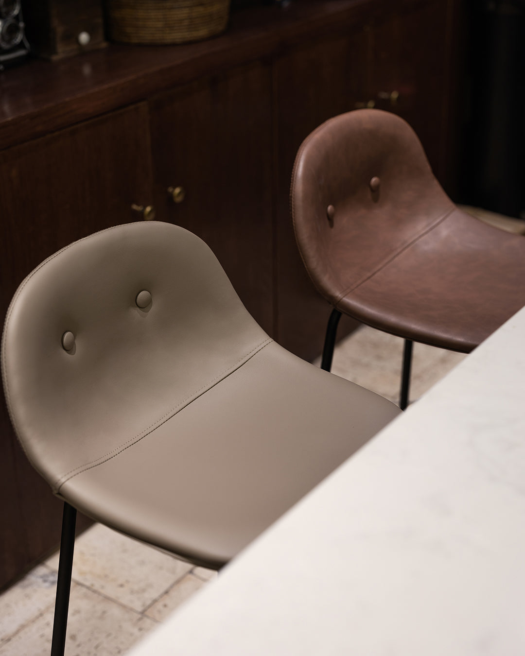 Polana Bar Stuhl Taupe