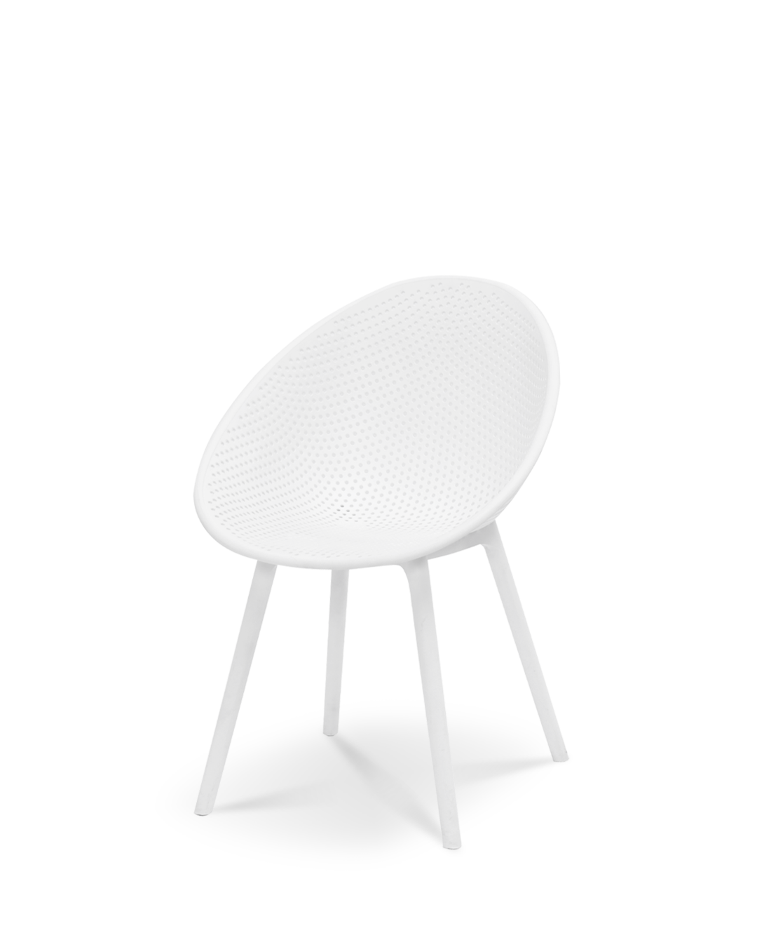 Virginia Designstuhl Elfenbein Weiß
