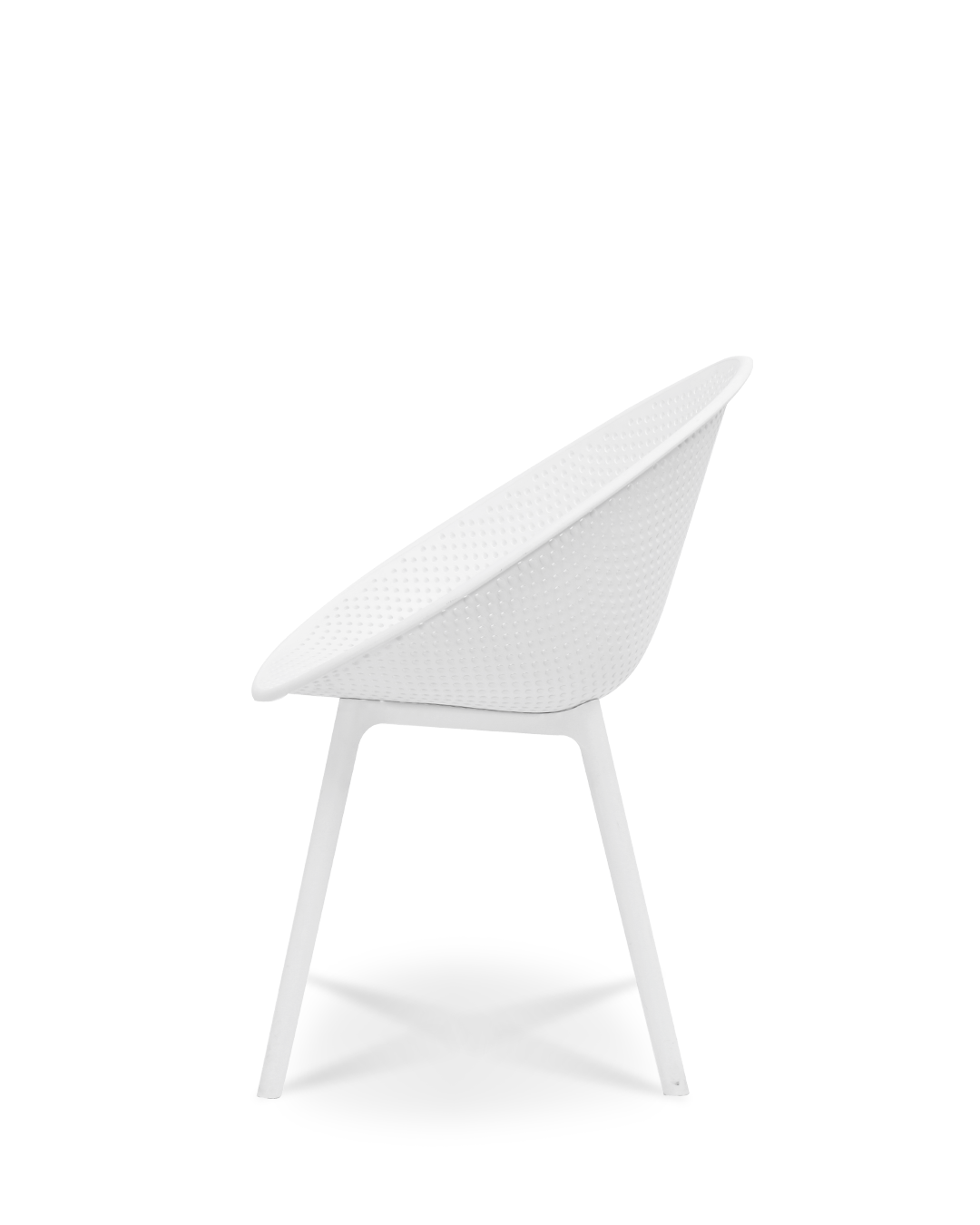 Virginia Designstuhl Elfenbein Weiß