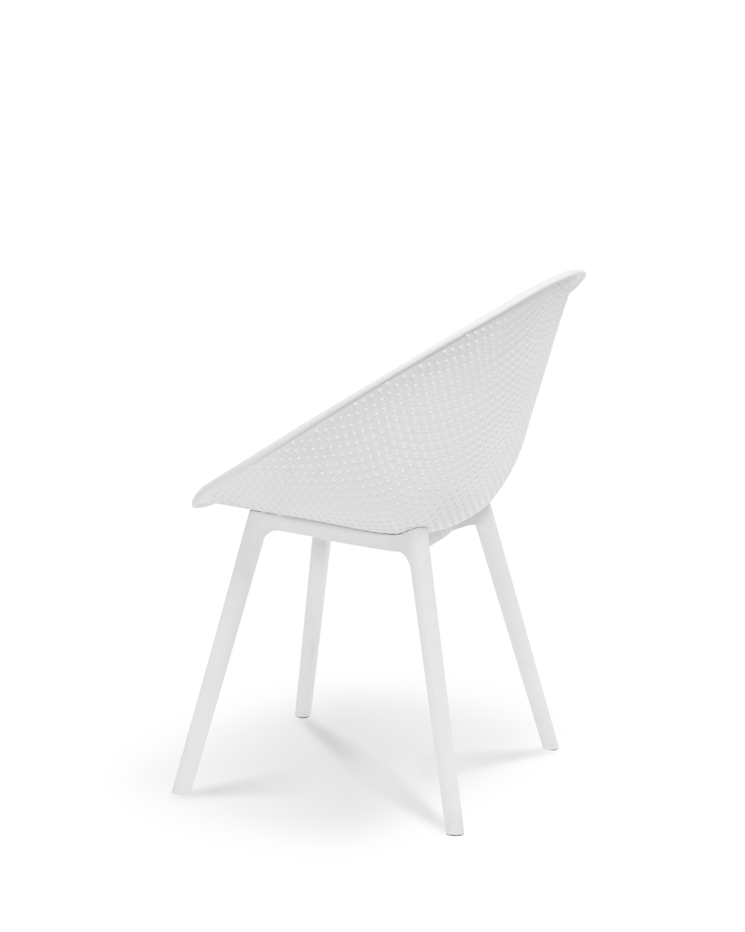 Virginia Designstuhl Elfenbein Weiß