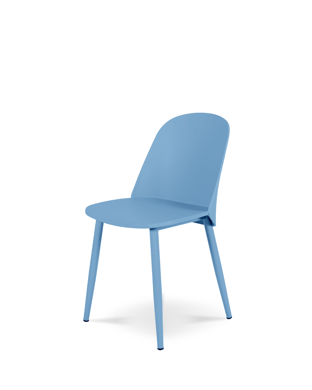 Hertha Designstuhl Stahlblau Blau
