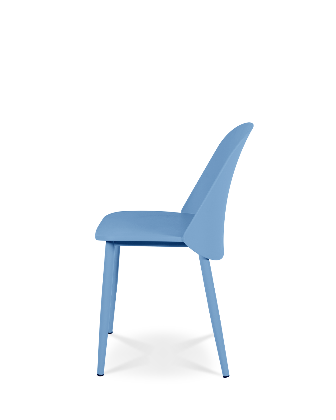 Hertha Designstuhl Stahlblau Blau