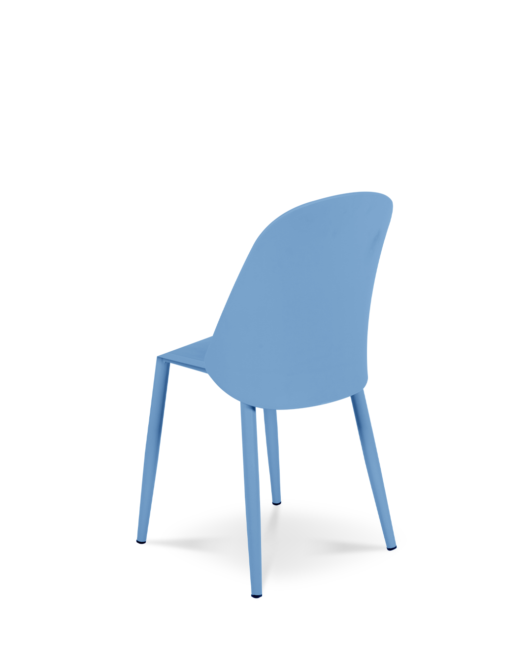 Hertha Designstuhl Stahlblau Blau