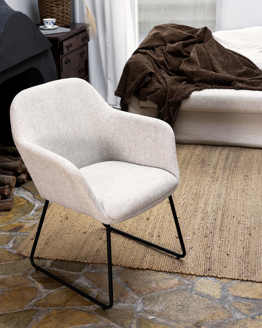 Meliboea Essstuhl Beige