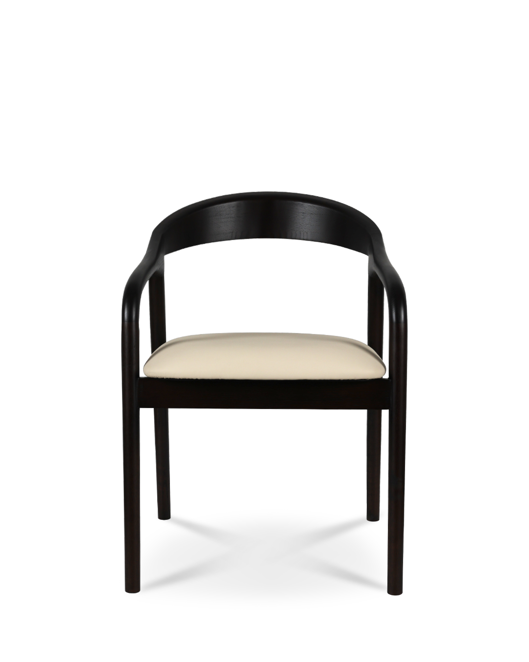 Riva -Holzstuhl dunkler Beige
