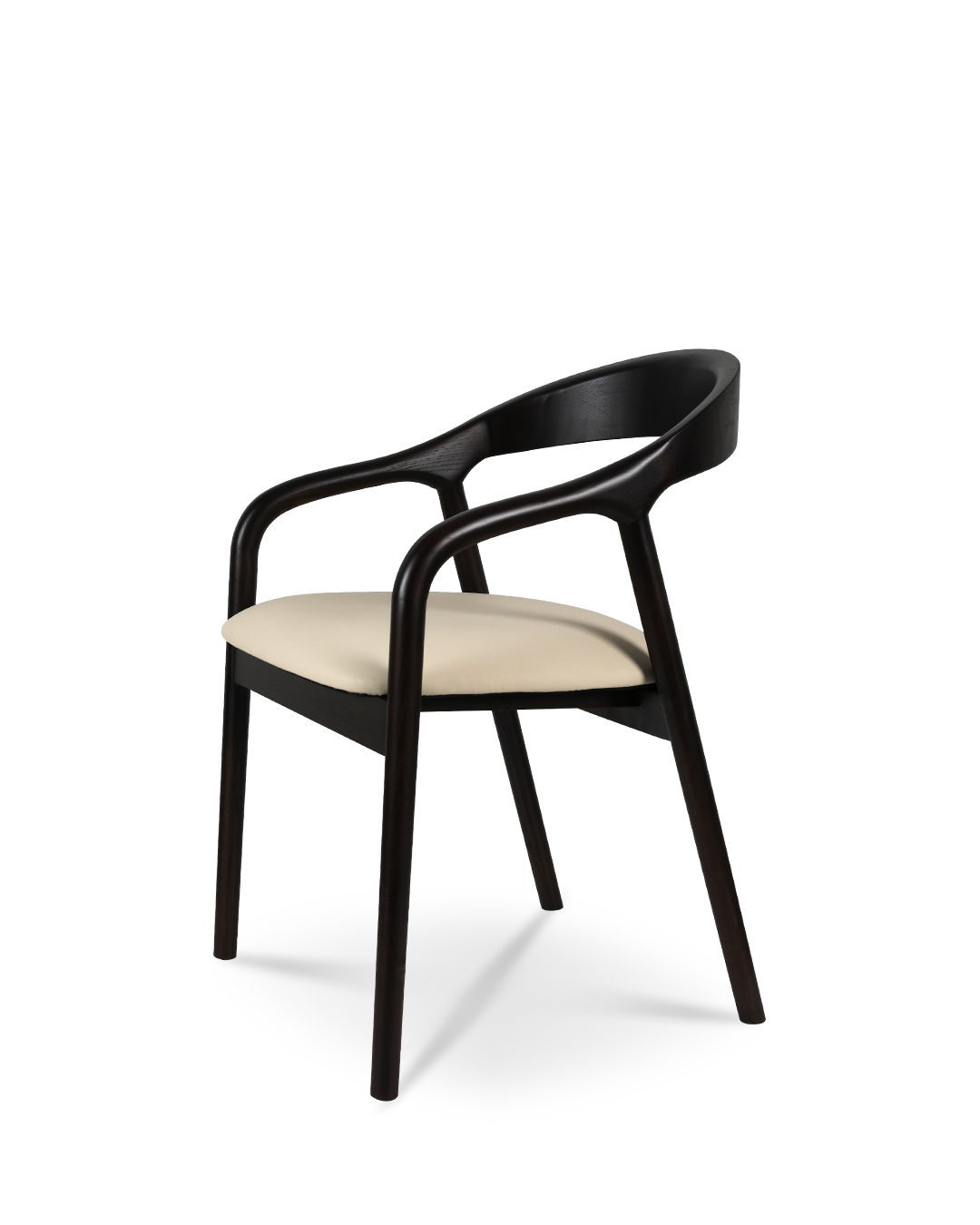 Riva -Holzstuhl dunkler Beige