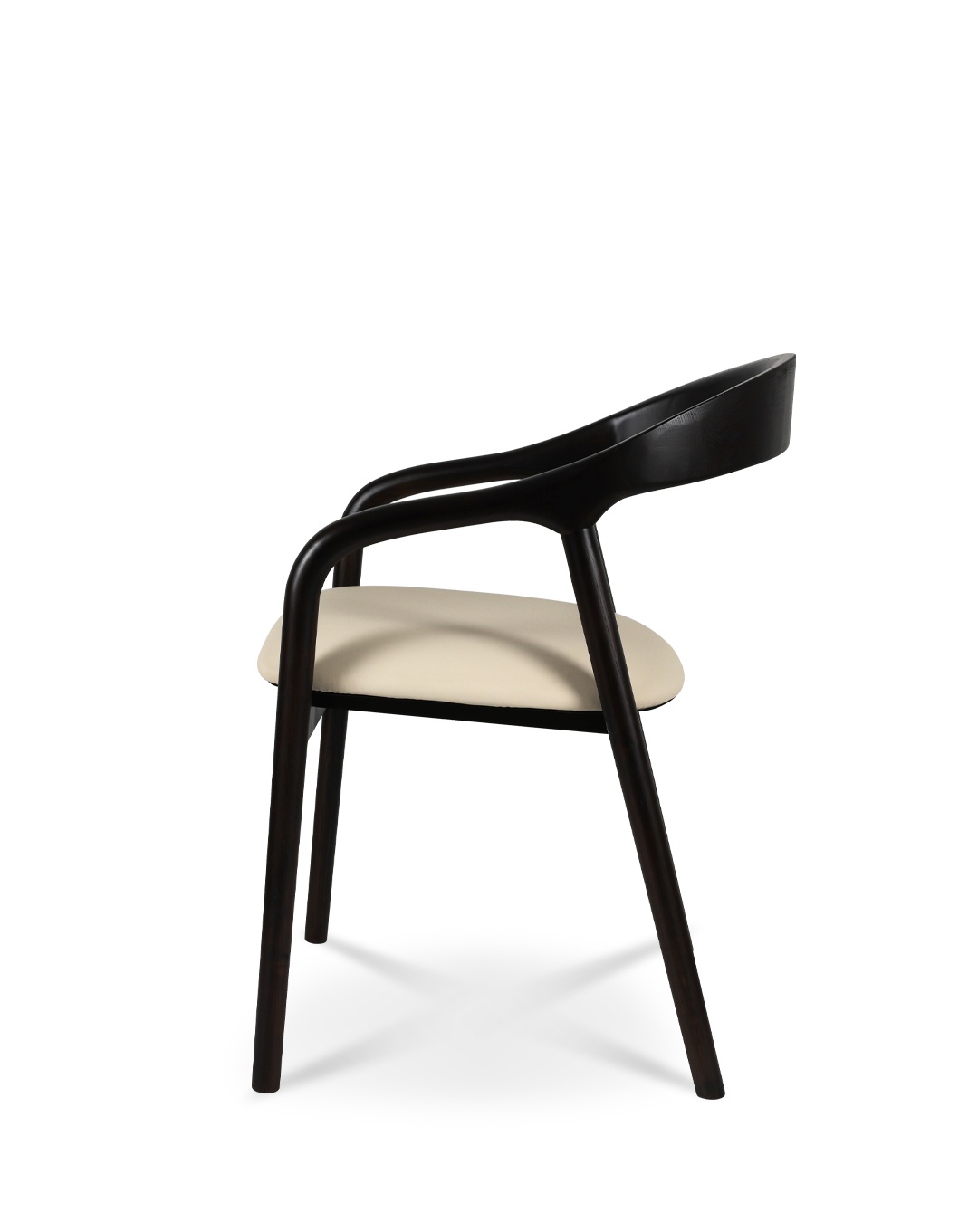 Riva -Holzstuhl dunkler Beige
