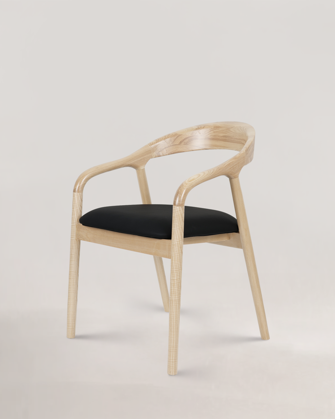 Riva Holzstuhl natürlicher Schwarz