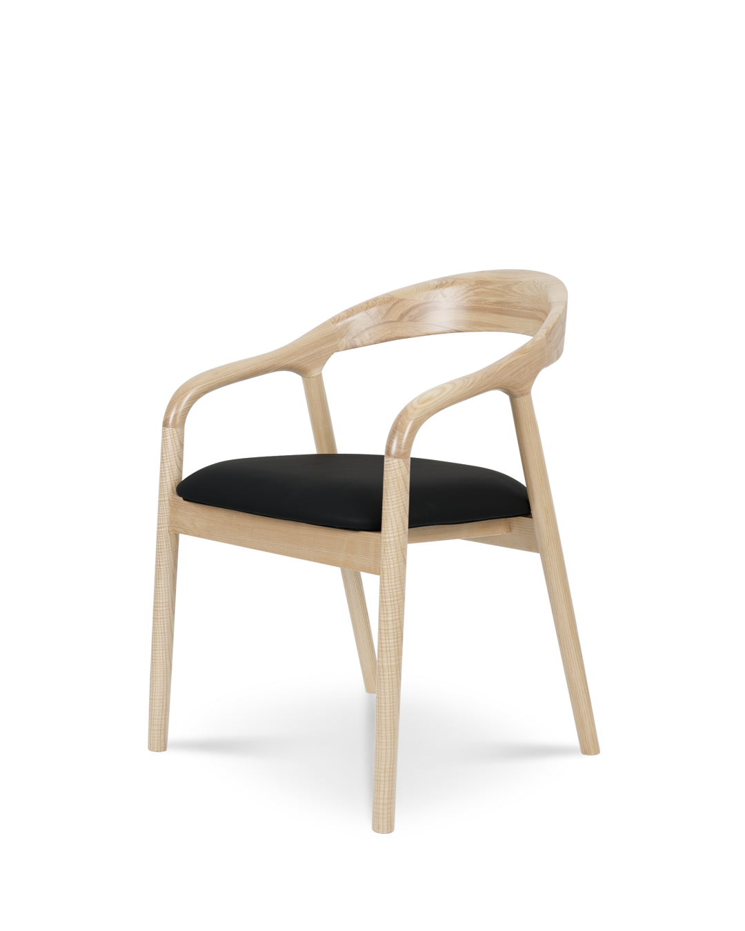 Riva Holzstuhl natürlicher Schwarz
