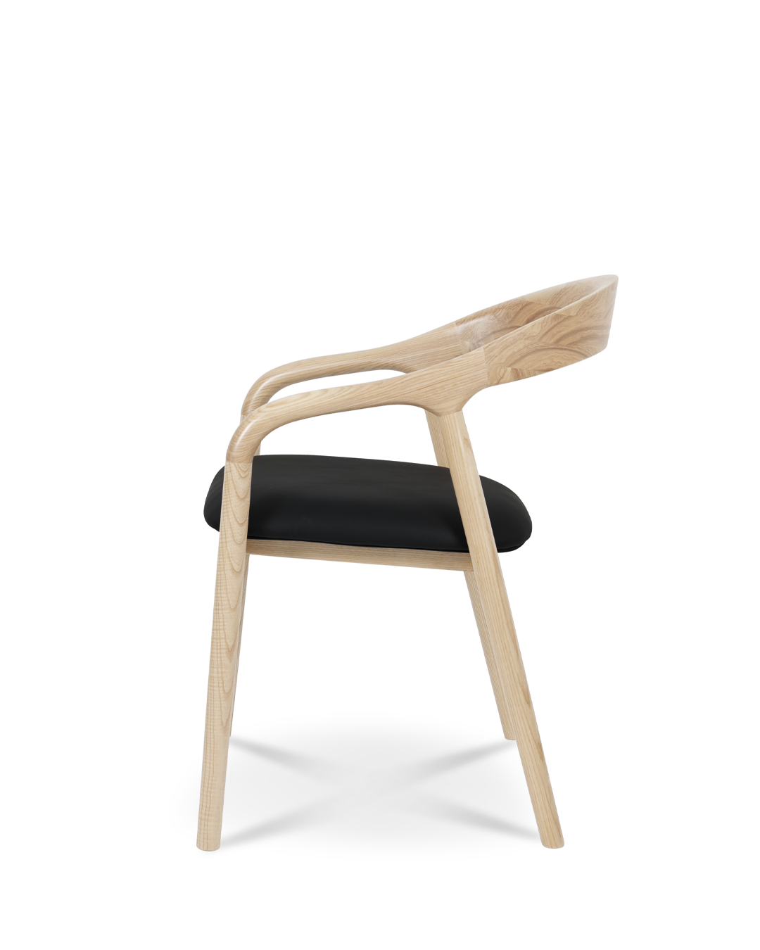 Riva Holzstuhl natürlicher Schwarz