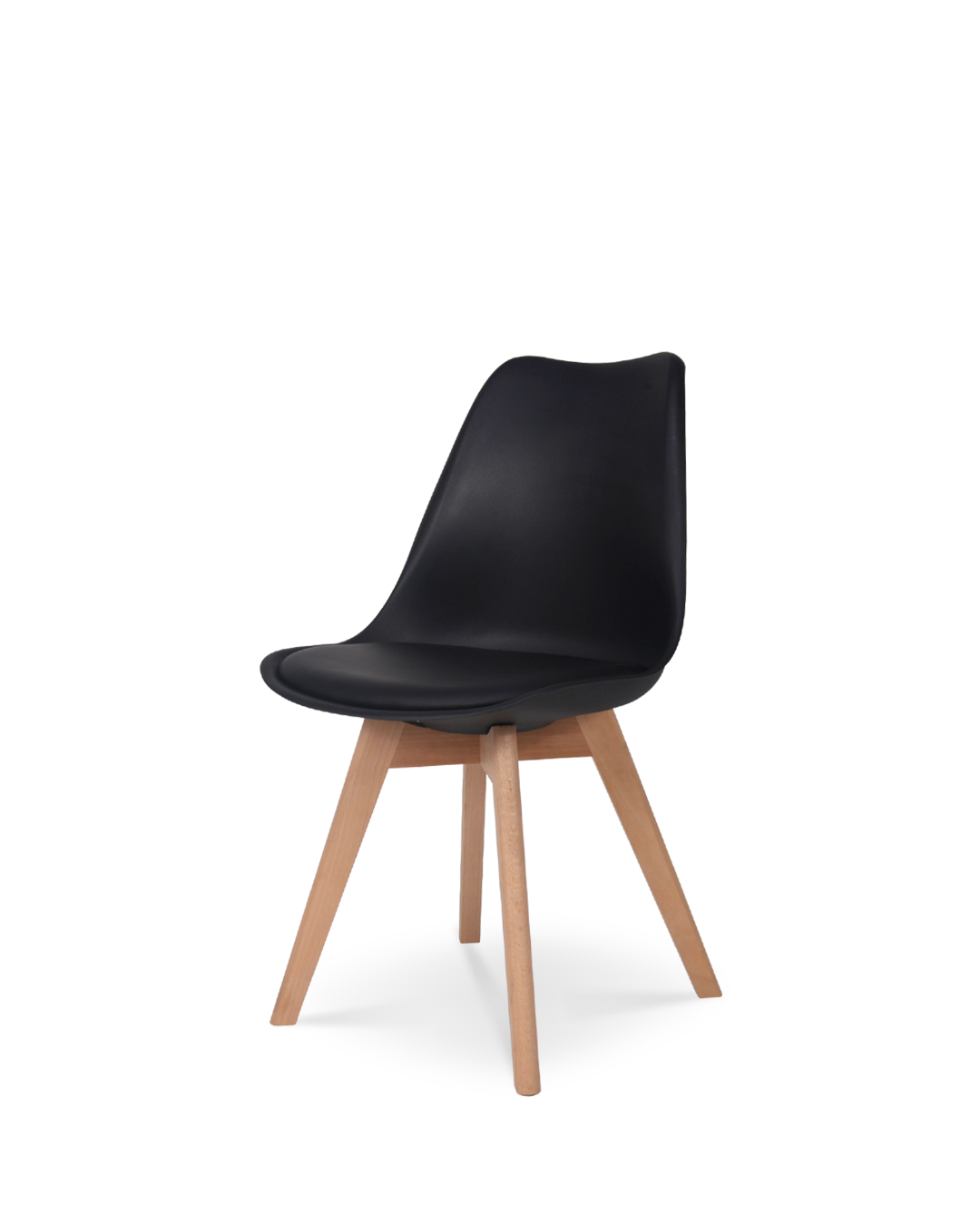 Tulpen -Designstuhl schwarz