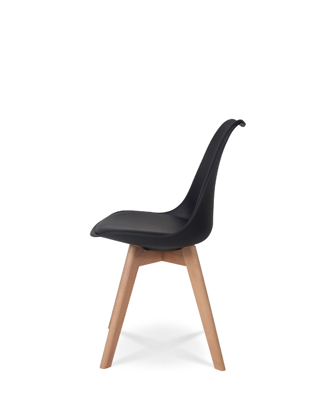 Tulpen -Designstuhl schwarz