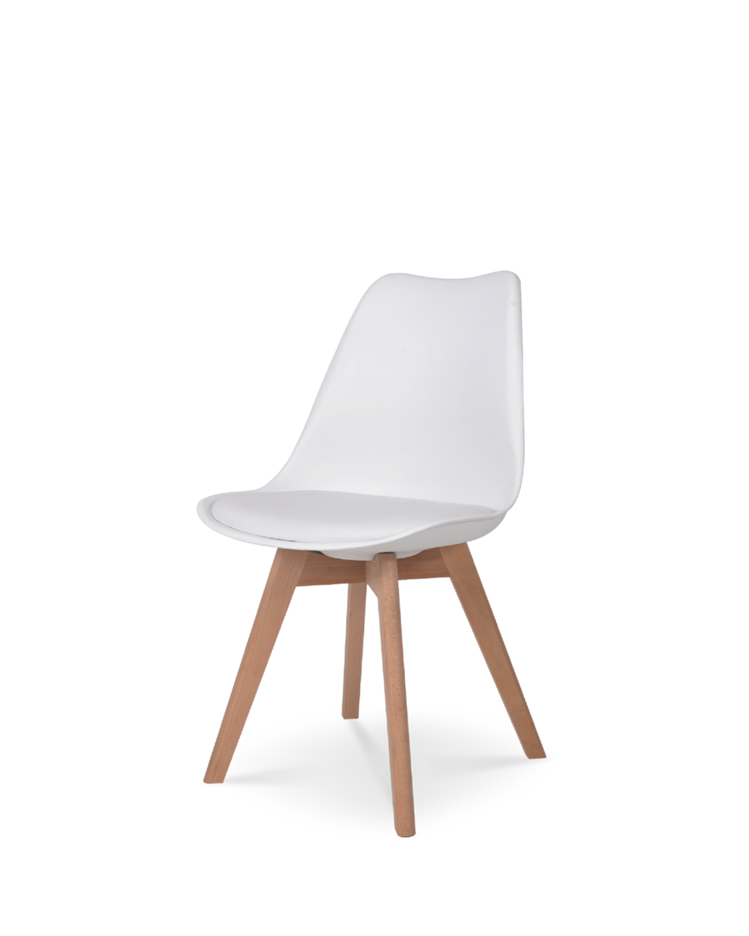 Tulpe Designstuhl Elfenbein Weiß