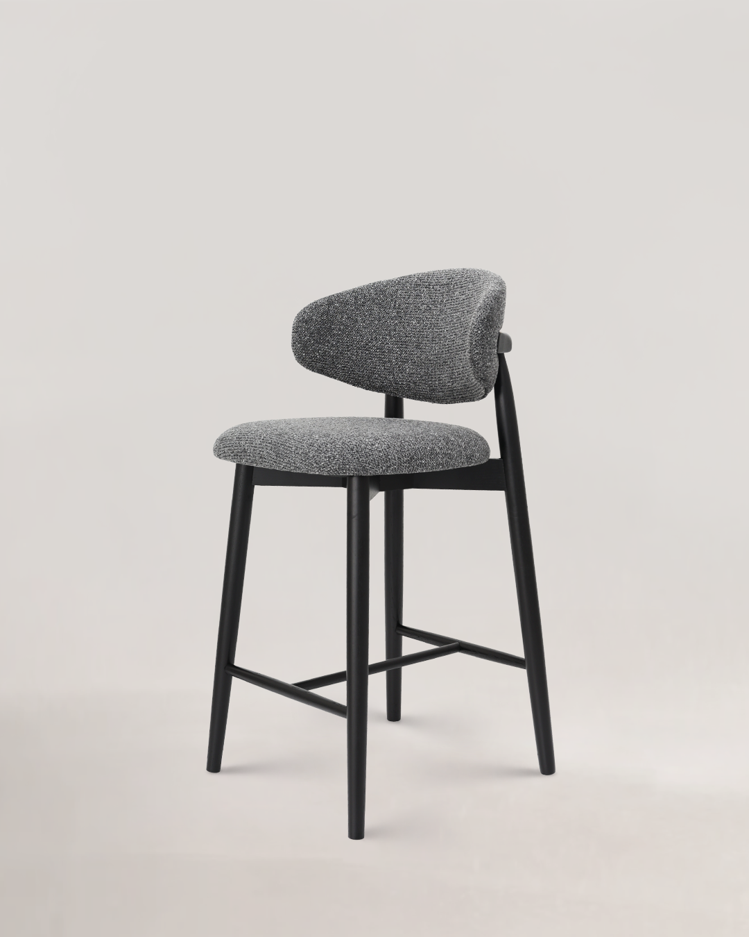 Silvia Wooden Bar Chair Black