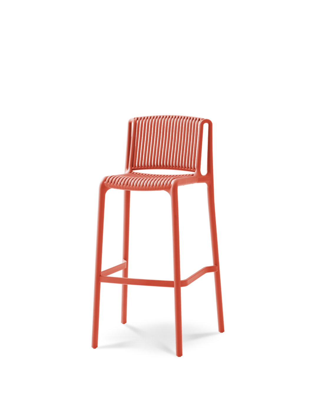 Melete Bar Chair Chestnut Rose Red