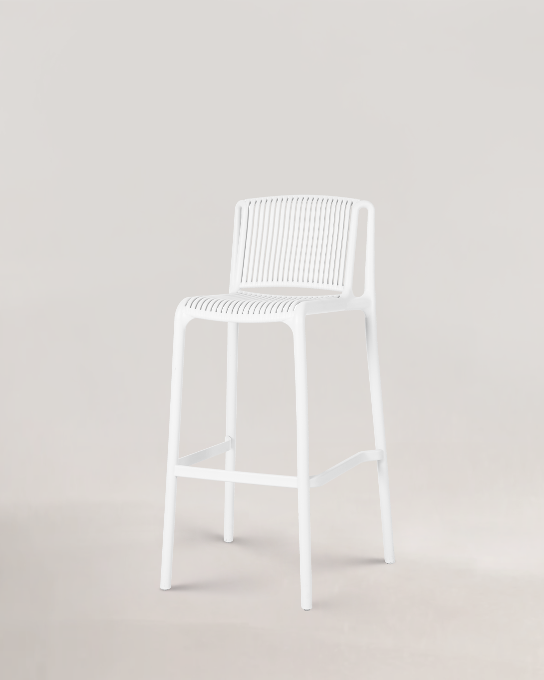 Melete Bar Chair Ivory White