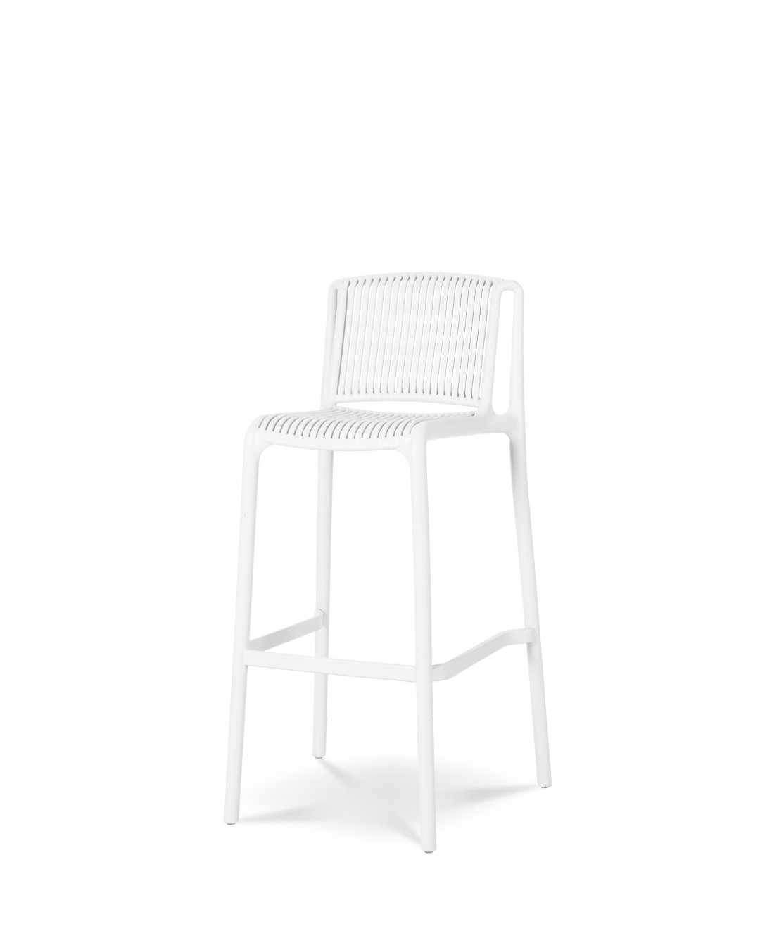 Melete Bar Chair Ivory White