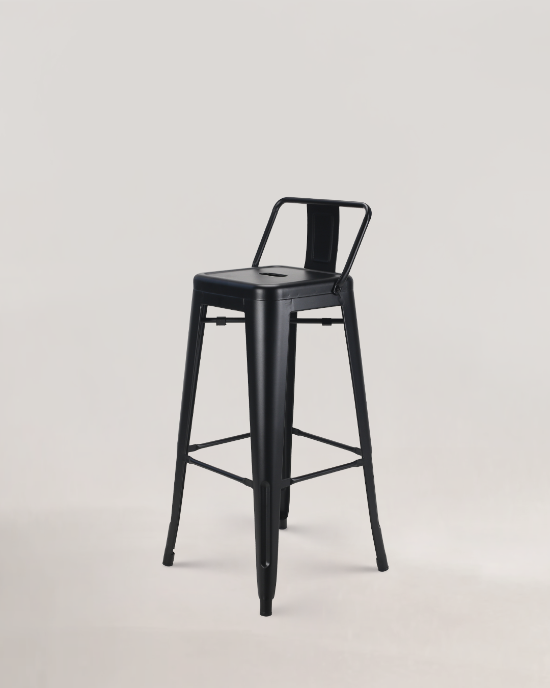 Chaise de bar en métal Lix noir