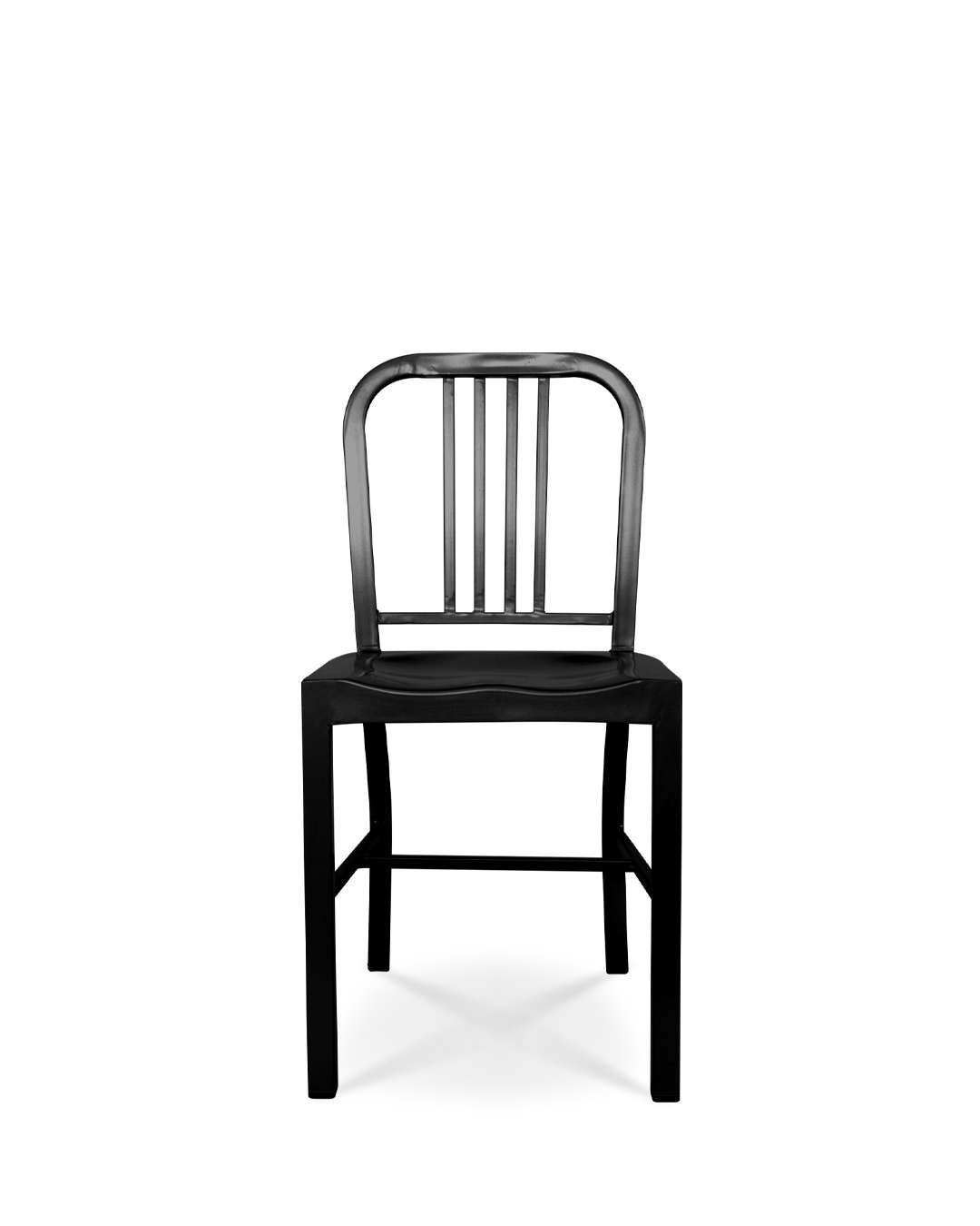 Chaise en métal marine noire