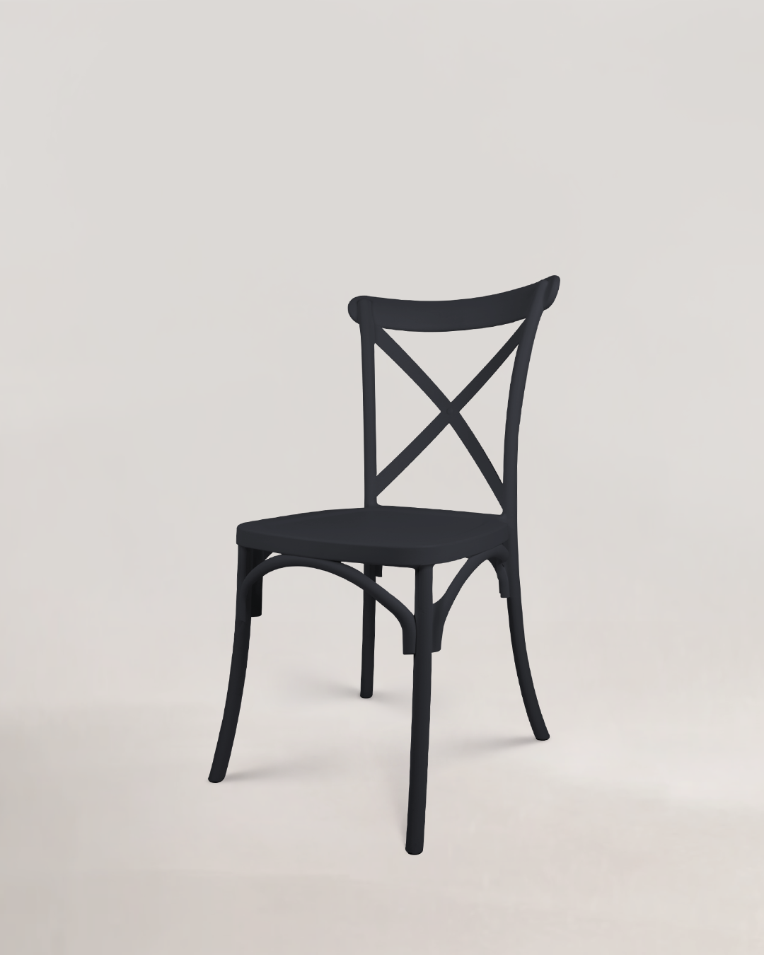 Hebe Plastic Chair Charcoal
