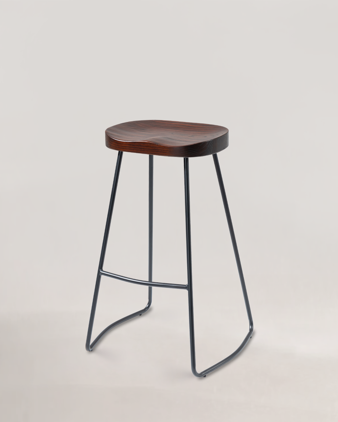 Julia Wood Bar Stool Black