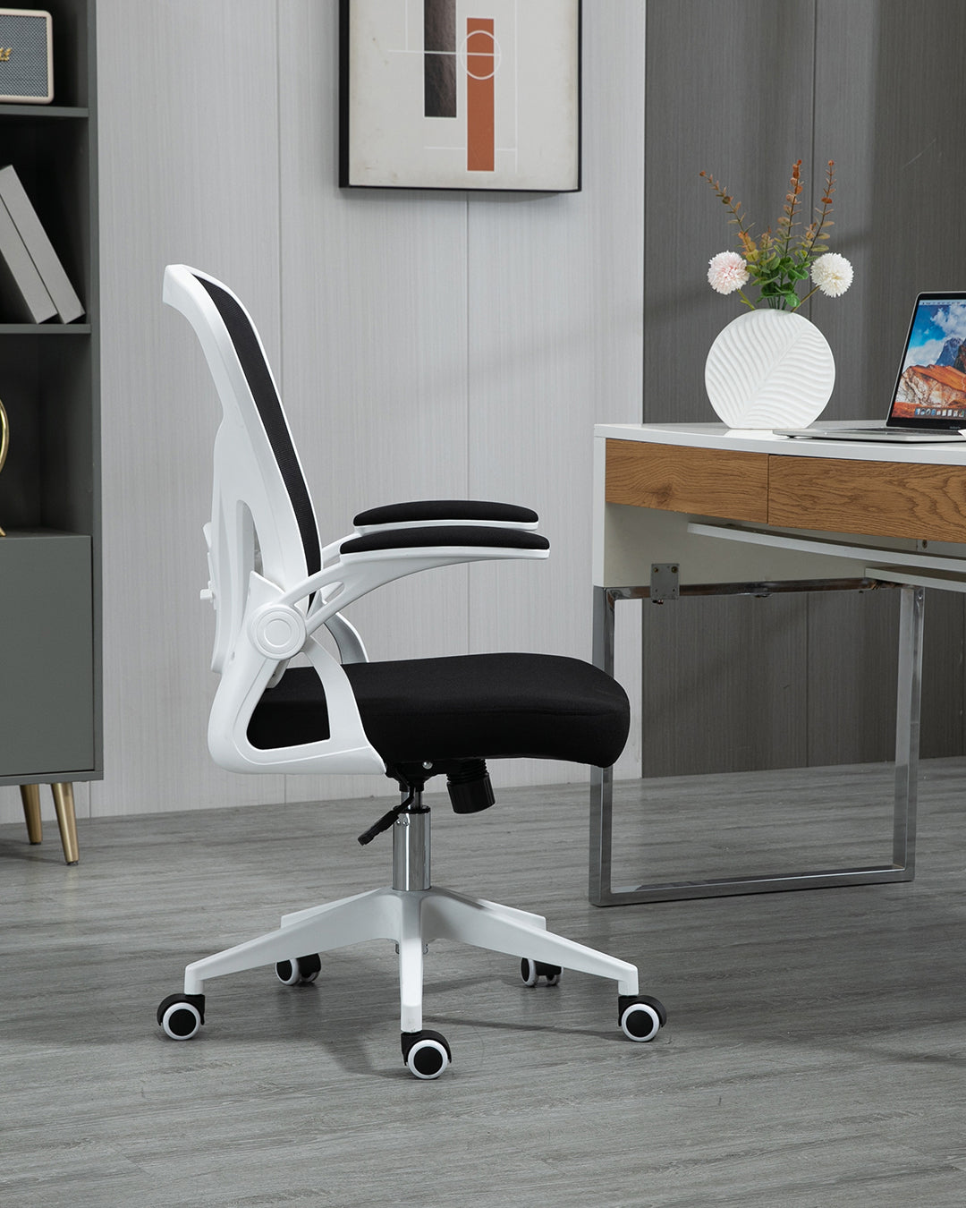 Lanthe Office Chair White Grey