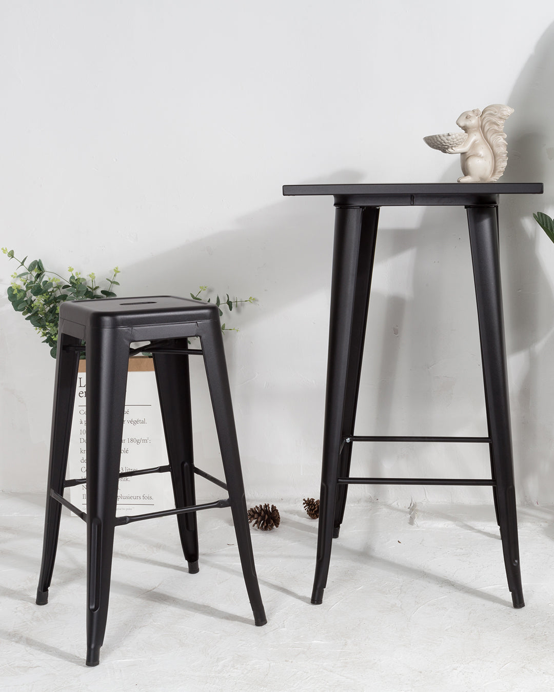 Lix Metal Bar Stool Schwarz