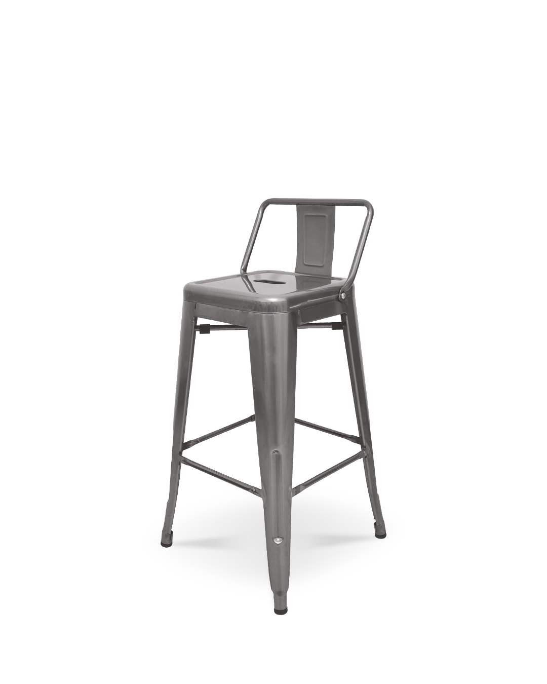 Lix Metal Counter Chair Crystal Grey