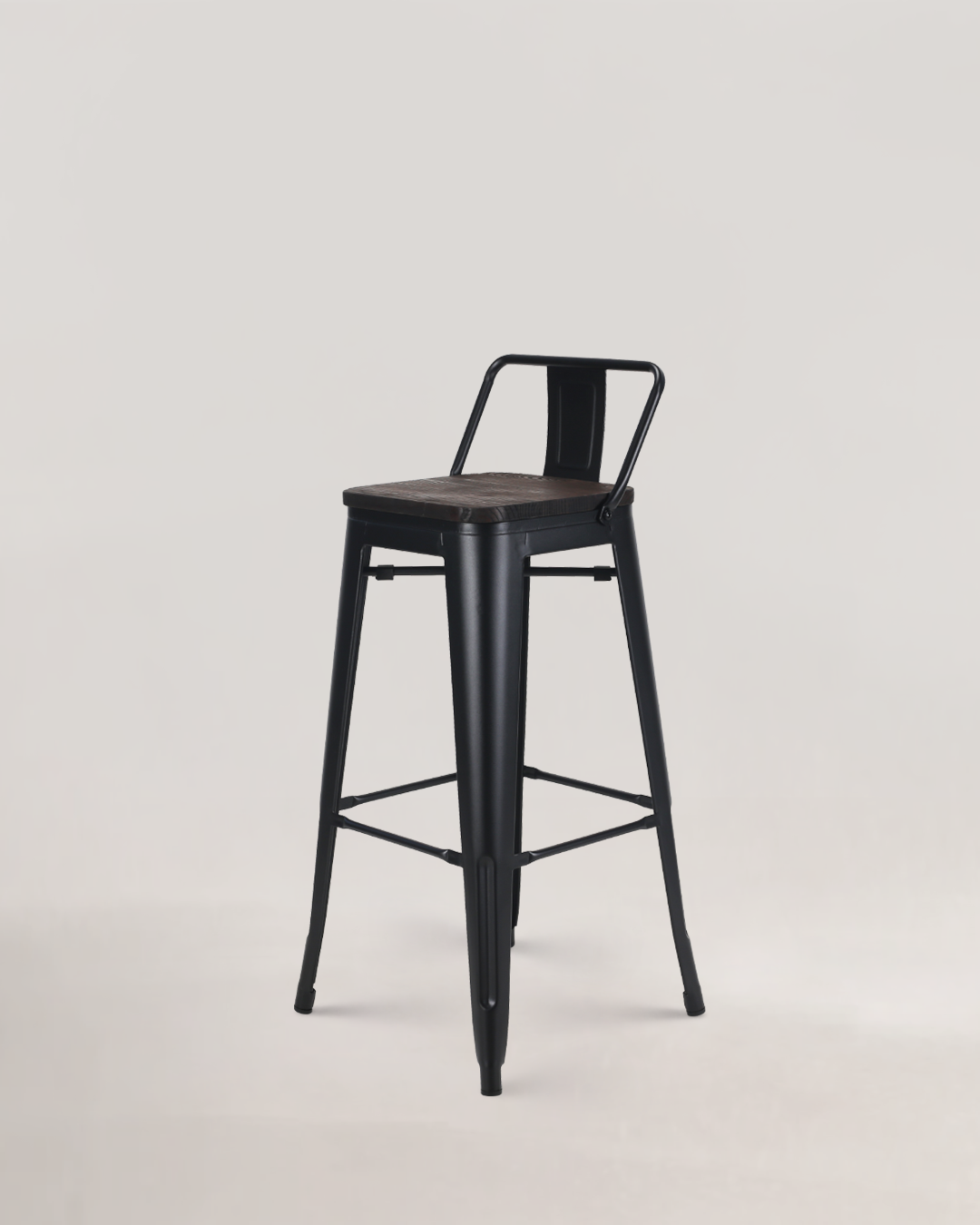 Lix Wood Bar Chair Black