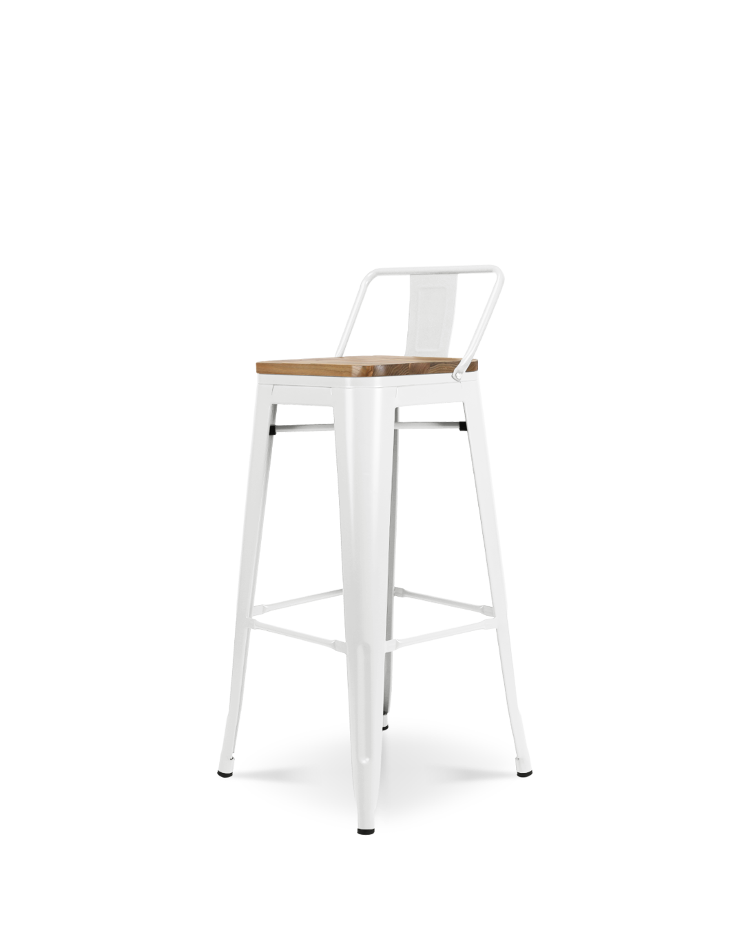 Lix Wood Bar Chair White