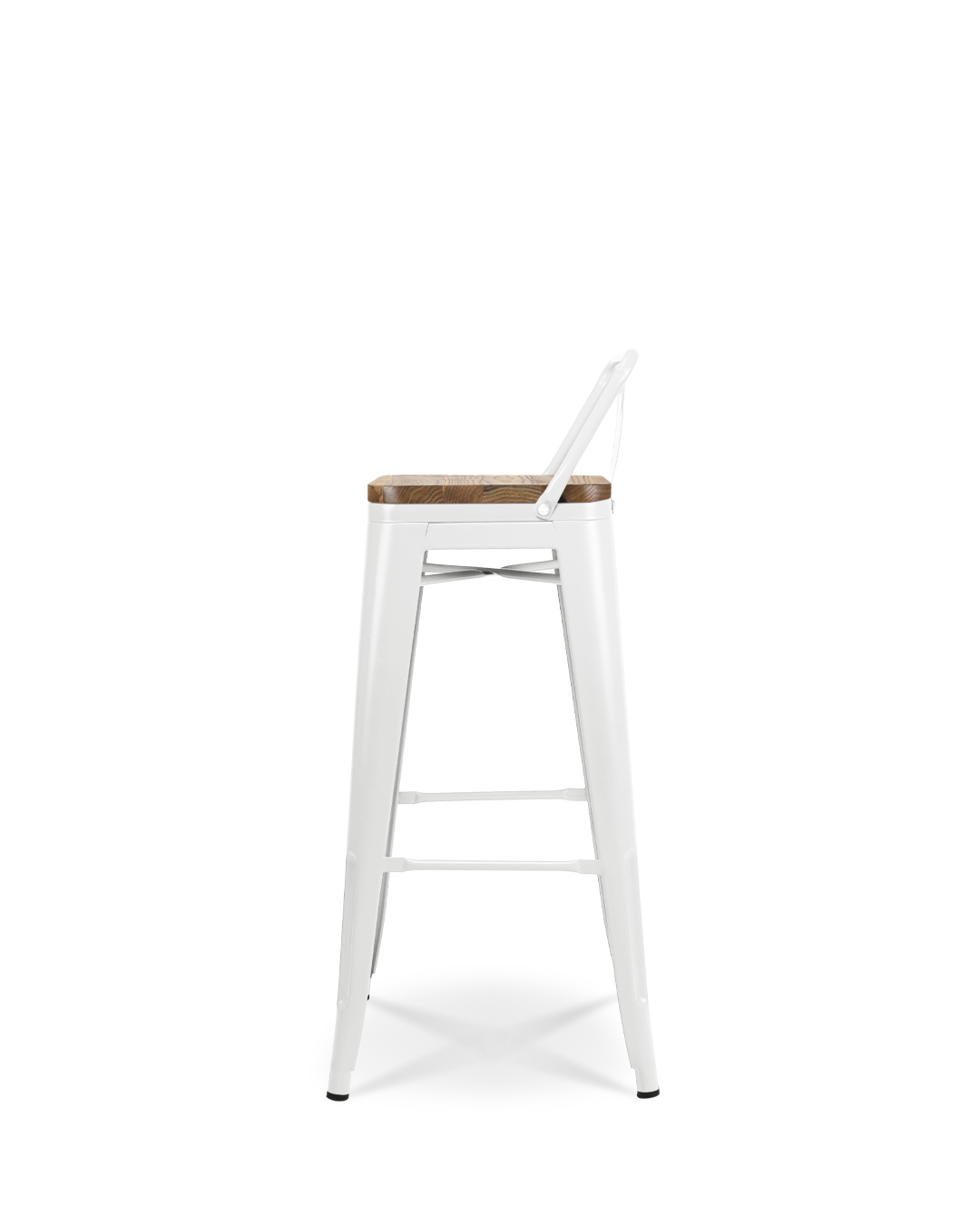 Lix Wood Bar Chair White