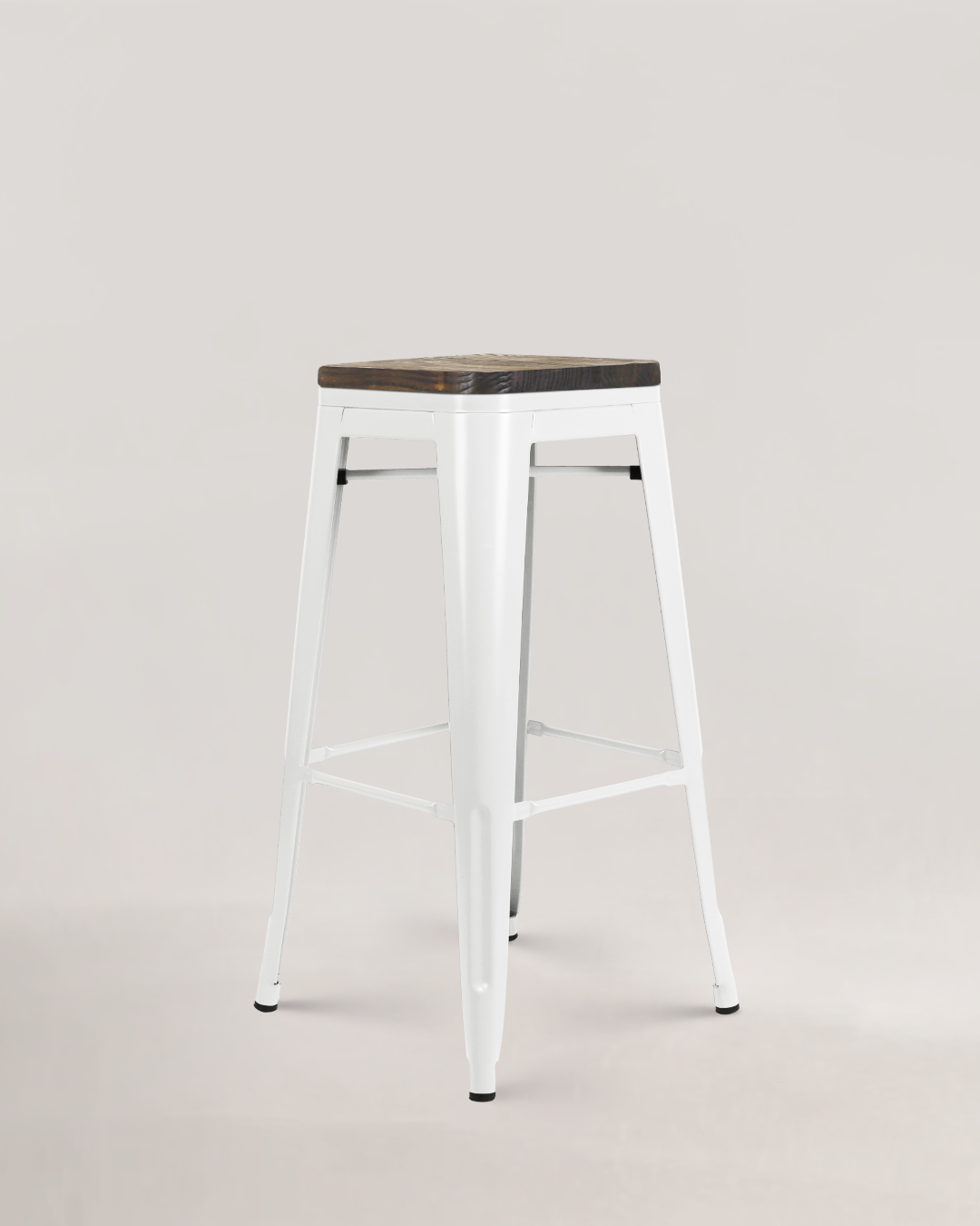 Lix Wood Bar Stool White