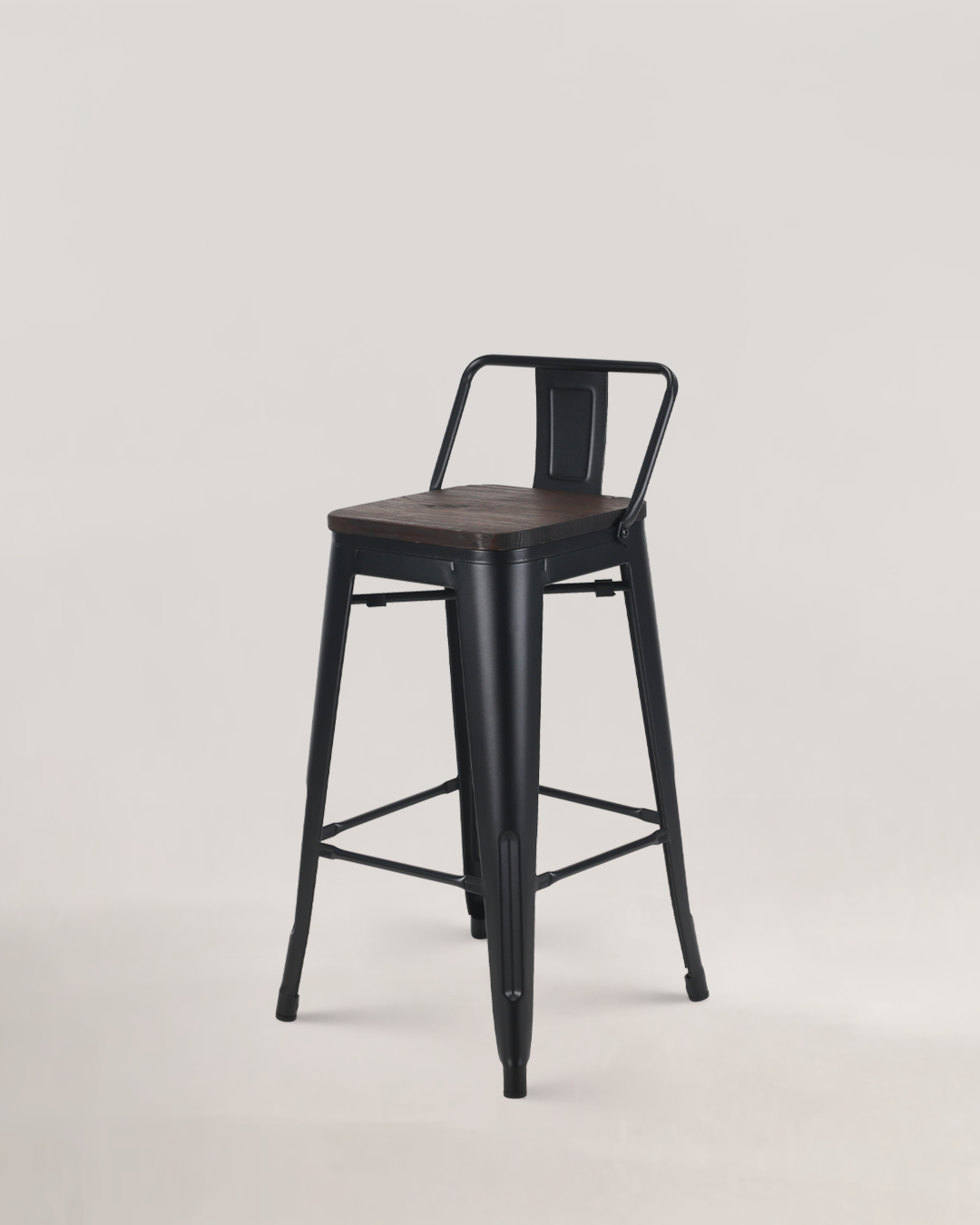 Lix Wood Counter Chair Black