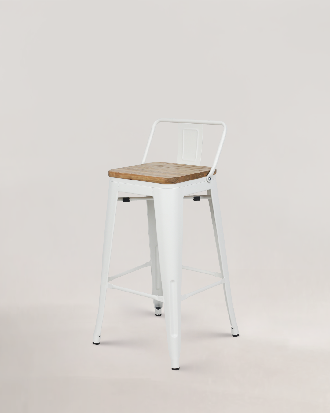 Lix Wood Counter Chair White