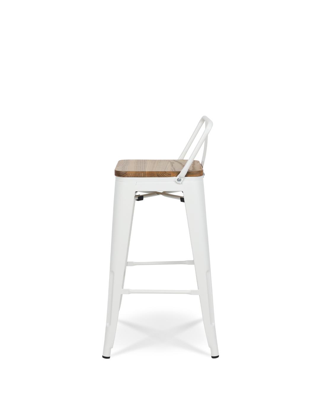 Lix Wood Counter Chair White