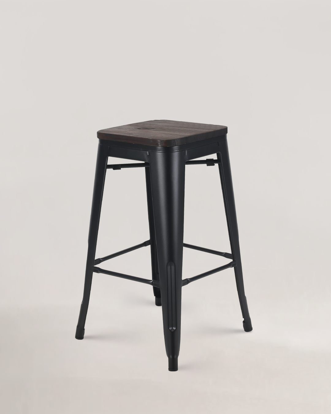 Lix Wood Counter Stool Black