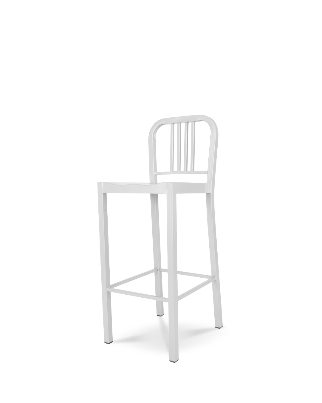 Navy Bar Stool White