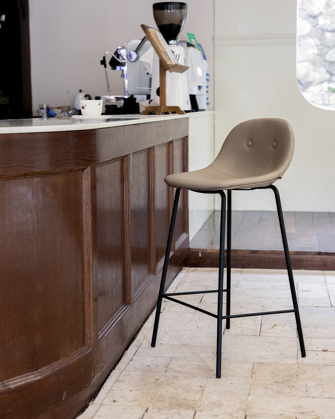 Polana Bar Stool Taupe