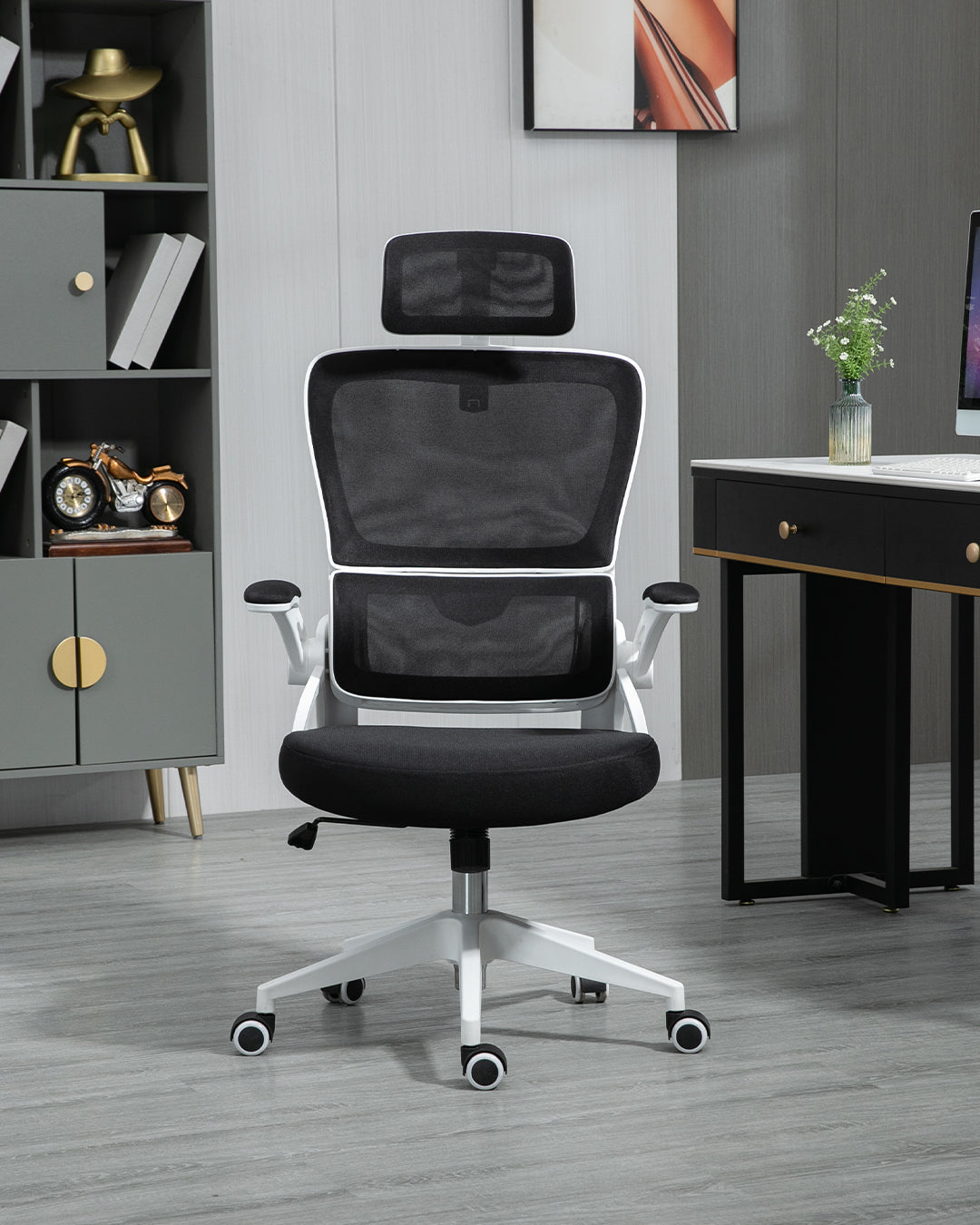 Vala Office Chair White Grey