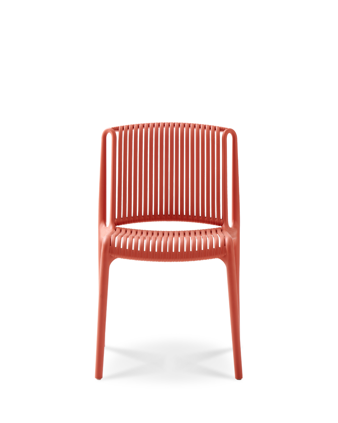 Elpis Plastic Chair Chestnut Rose Red