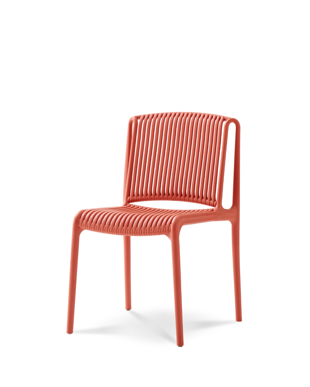 Elpis Plastic Chair Chestnut Rose Red