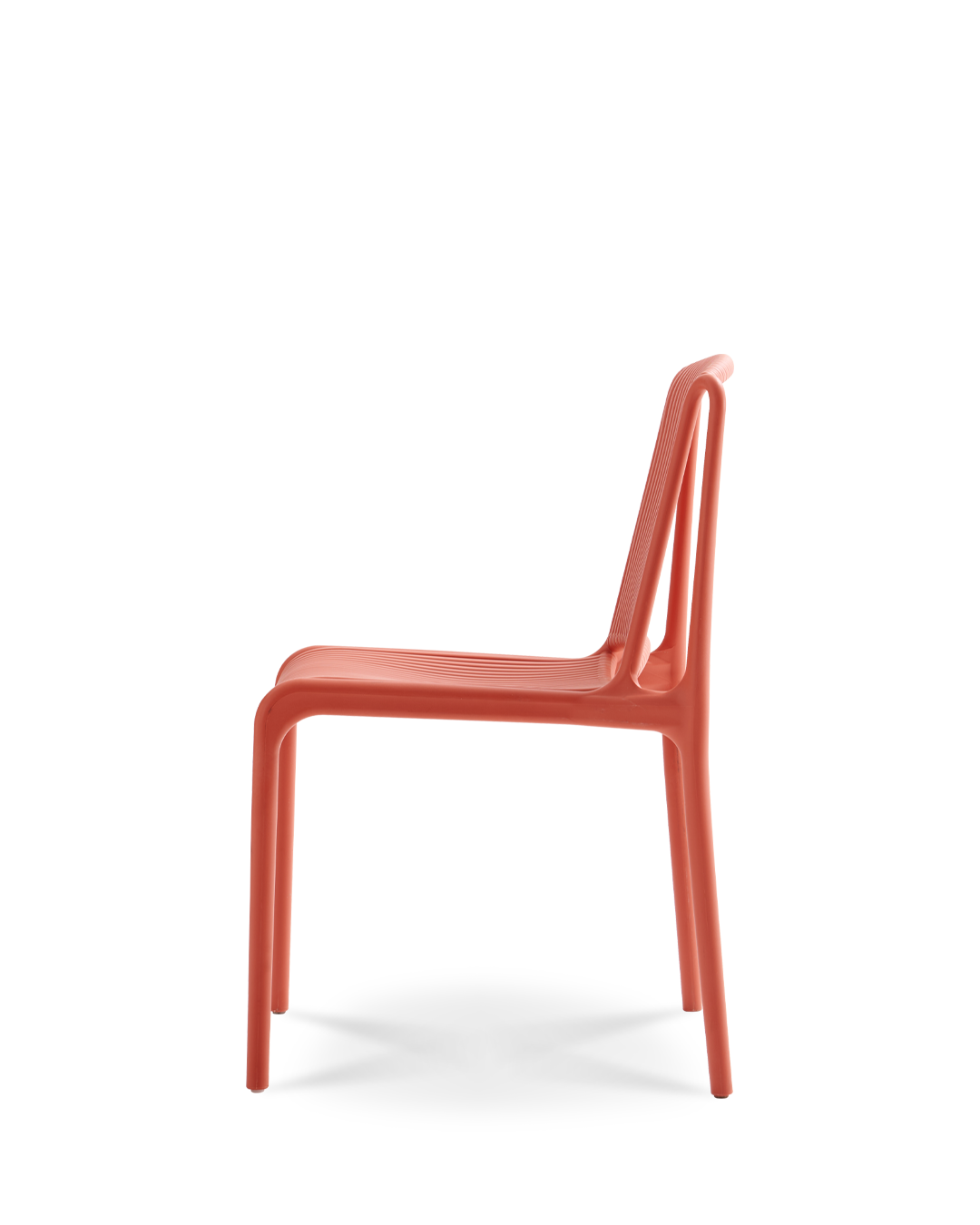 Elpis Plastic Chair Chestnut Rose Red