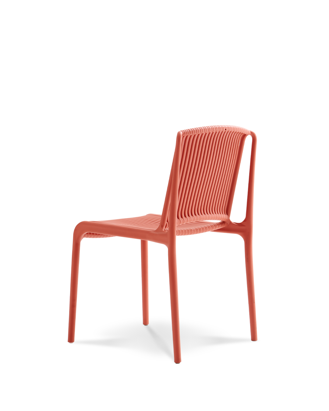 Elpis Plastic Chair Chestnut Rose Red