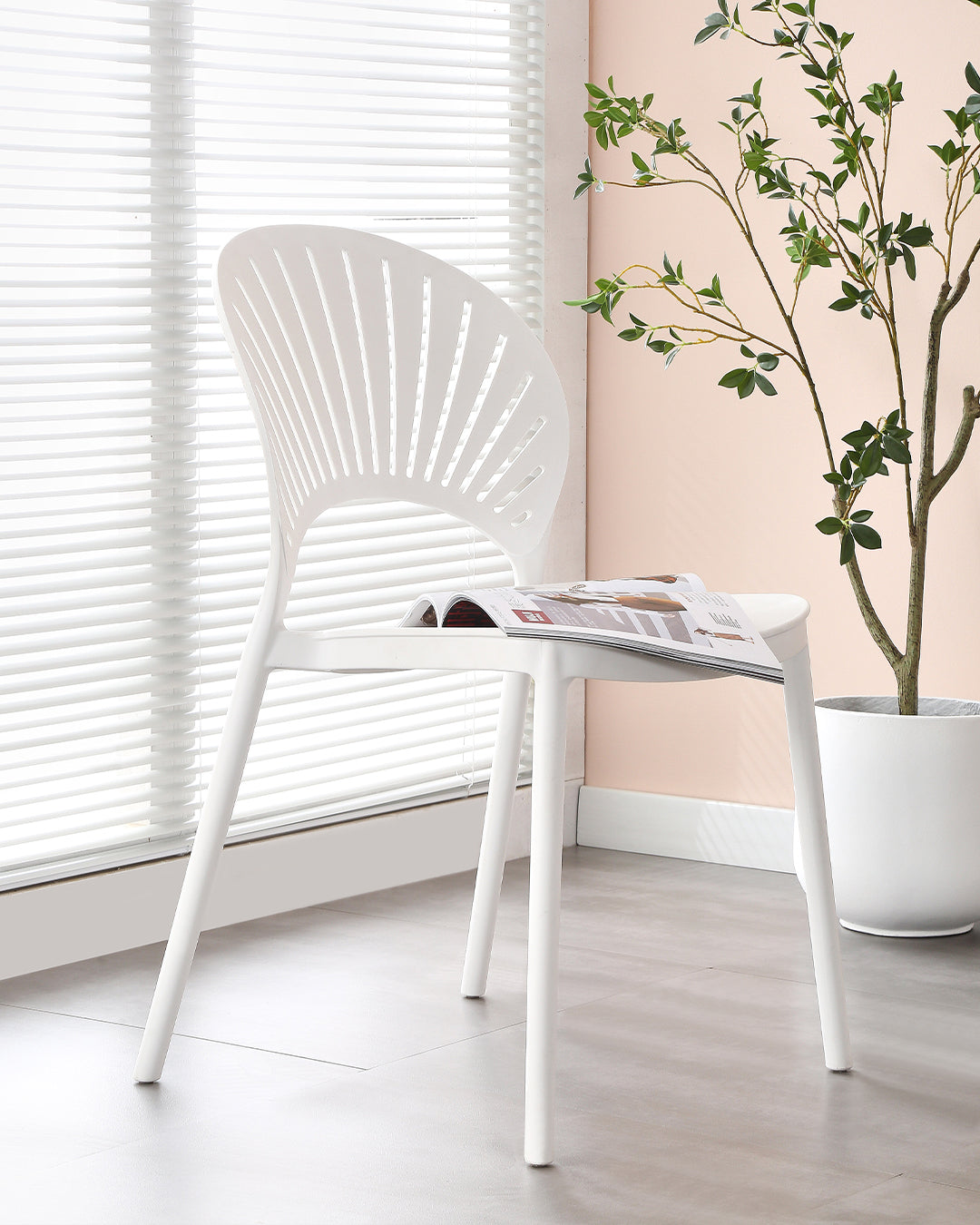 Eugenia Plastic Chair Ivory White