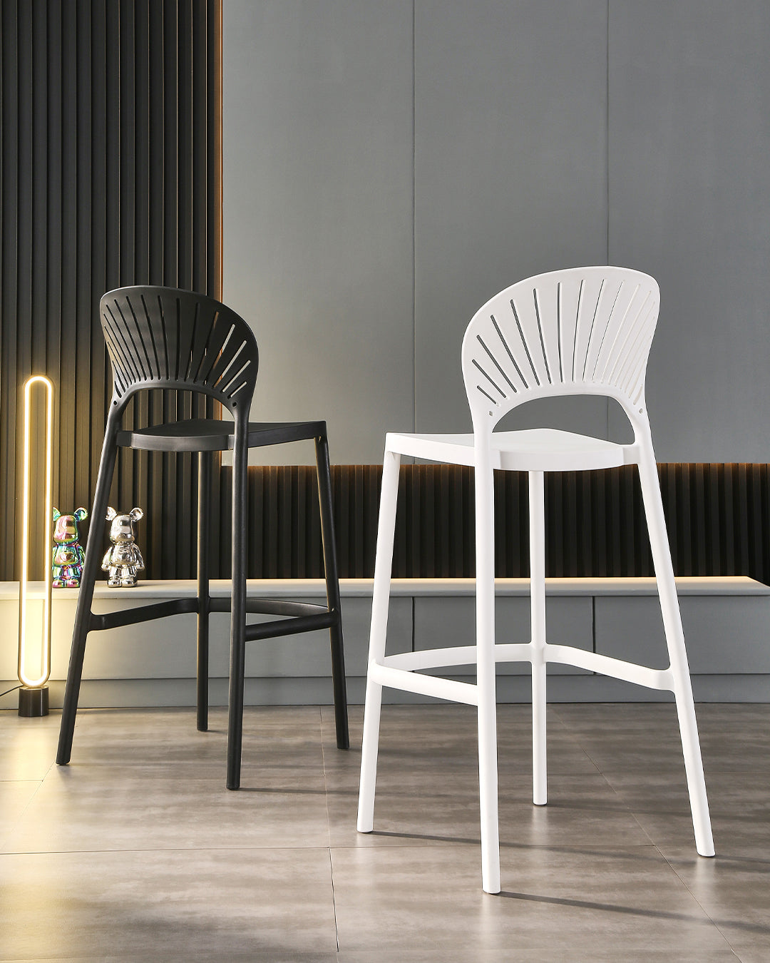 Hestia Bar Chair Grey